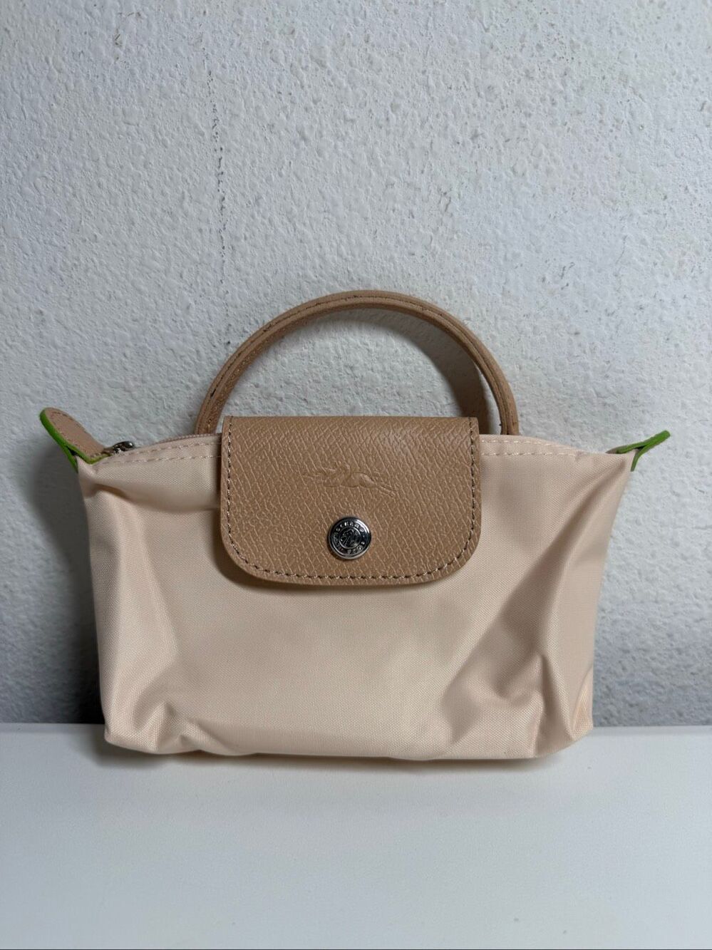 Longchamp Mini Crossbody Bag Top Handle Nude / Blush Beige + Strap